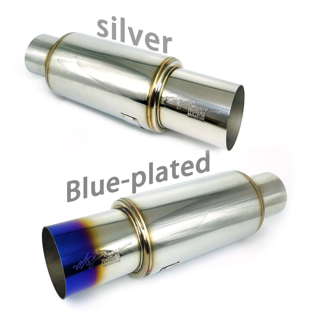 HKS 89mm Performance Exhaust Muffler High Flow Racing Sound Japanese Style Auto Tuning Upgrade change JDM direct-fire cannon