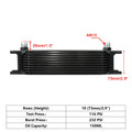 Universal AN10 Stacked Plate Oil Cooler | High-Performance Aluminum Engine & Transmission Cooler