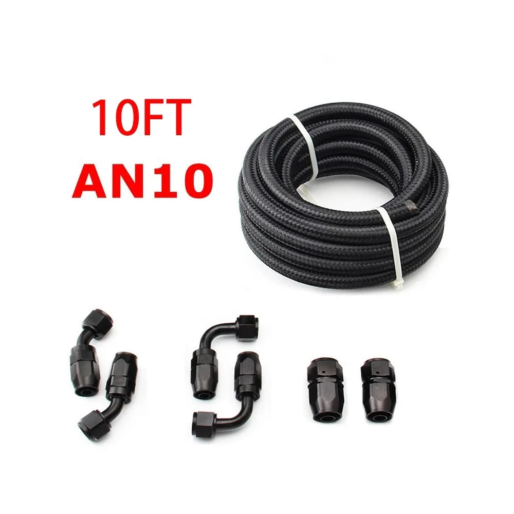 3M CPE Braided Oil & Fuel Hose Kit | AN6 / AN8 / AN10 Swivel Hose End Fittings