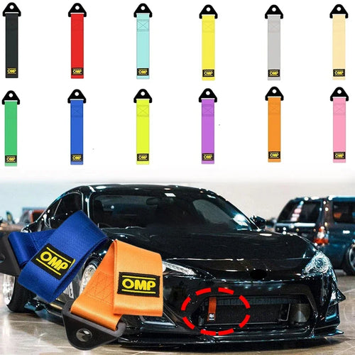 26cm Nylon Tow Strap High-Strength Car Racing Tow Ropes with Towing Trailer Ropes Auto Trailer Ropes Bumper Trailer Tow Strap