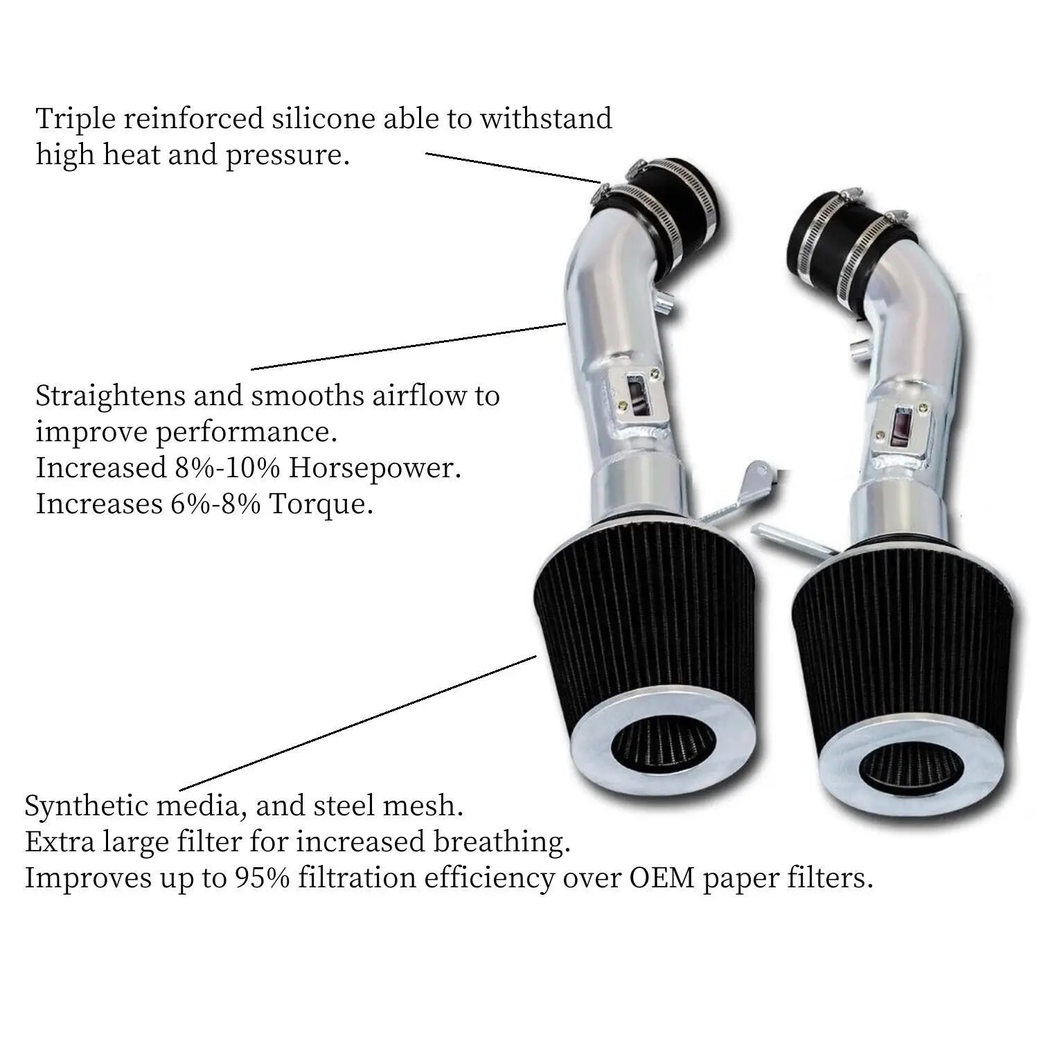Cold Air Intake System+Filter For 08-13 Infiniti G37 3.7L 09-20 Nissan 370Z US  racing VQ37 engine  parts