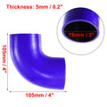 UXCELL 90° Silicone Coupler Hose with Clamps