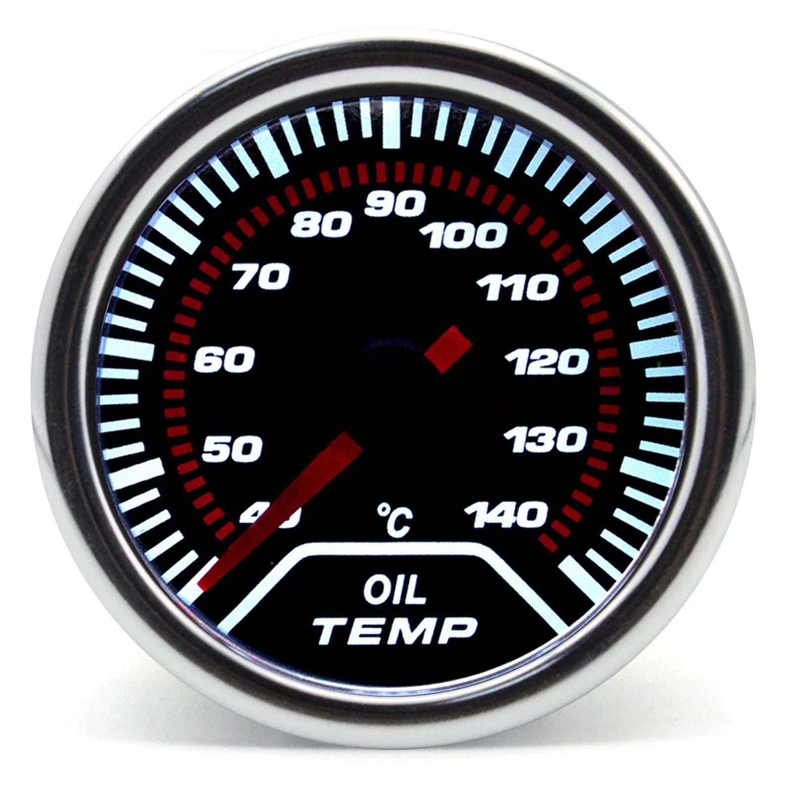 52mm LED Racing Gauge – Smoke Lens | Turbo Boost, Oil Pressure, Oil Temp, Water Temp & More