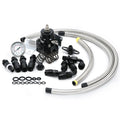 Universal Adjustable Fuel Pressure Regulator Kit | AN8 Feed, AN6 Return, 0–160 PSI Gauge