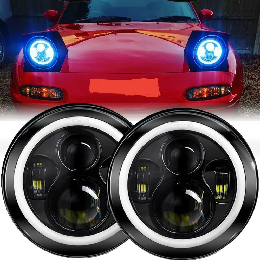 Mazda MX-5 Miata NA 7" LED Halo Headlights