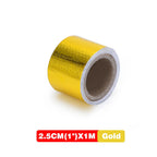 Gold Exhaust Heat Shield Tape | High Temperature Reflective Wrap | Self-Adhesive Thermal Insulation | Multiple Sizes