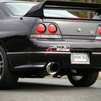 Universal 3.5" 89mm HKS Hi-Power Exhaust Muffler, High Rev Sound,Titanium Burnt Tip, High Flow Racing Sound Muffler