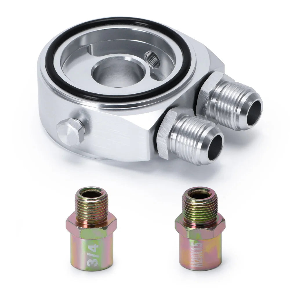 PQY Universal Oil Filter Sandwich Plate Adapter AN10 | Oil Cooler Adapter Kit
