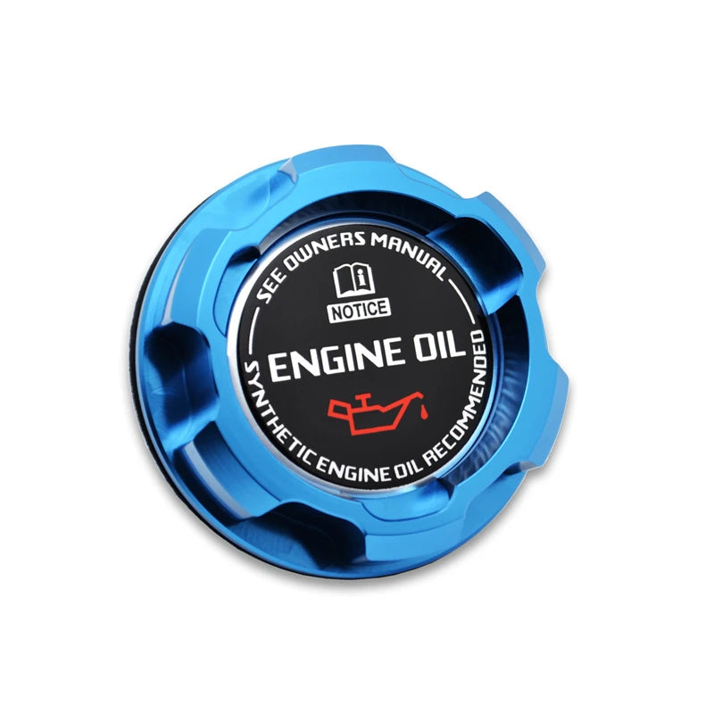 Billet Aluminum Engine Bay Cap Set | Oil Filler Cap & Radiator Cap Cover | Mazda RX-7, RX-8, MX-5 Miata, Protegé, 323 & More