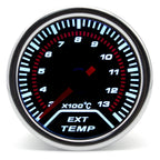 52mm LED Racing Gauge – Smoke Lens | Turbo Boost, Oil Pressure, Oil Temp, Water Temp & More