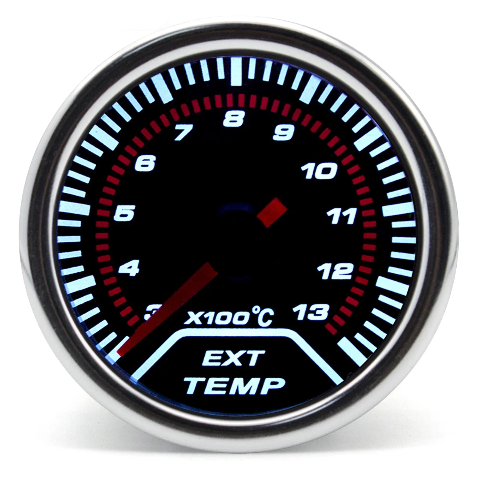 52mm LED Racing Gauge – Smoke Lens | Turbo Boost, Oil Pressure, Oil Temp, Water Temp & More