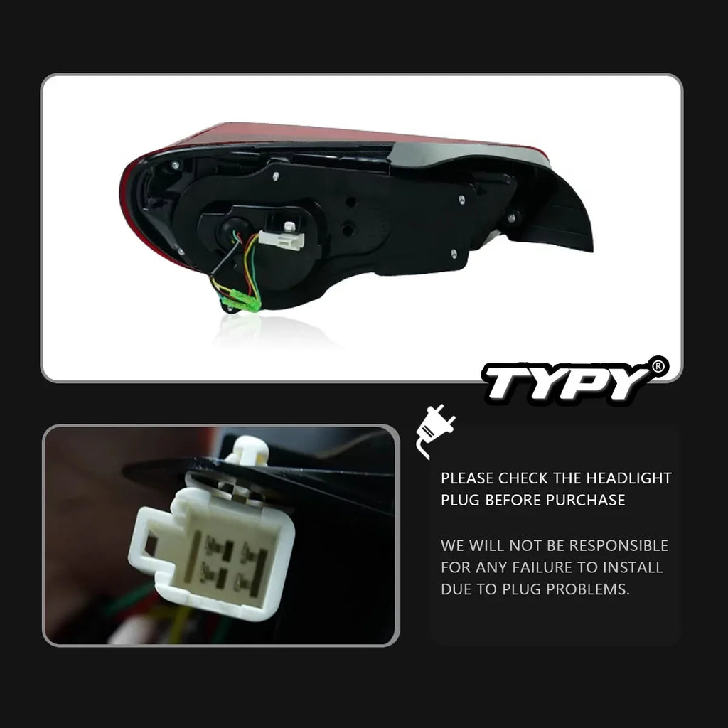 Car For Toyota 86/Subaru BRZ Taillight 2012-2020 Upgrade Modified to New DRL Dynamic Turn Signal LED Taillight Auto Accessories