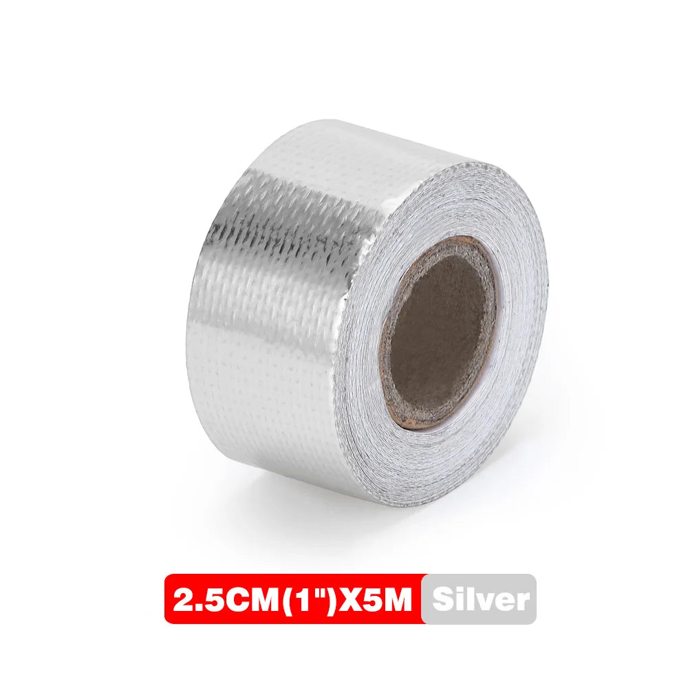 Gold Exhaust Heat Shield Tape | High Temperature Reflective Wrap | Self-Adhesive Thermal Insulation | Multiple Sizes