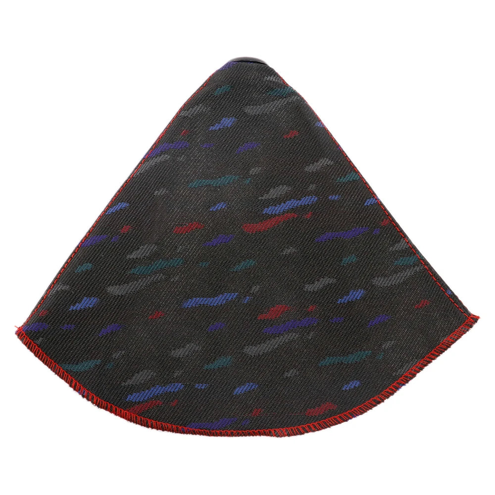 Le Mans Confetti JDM Bride Style Hyper Fabric Shifter Boot Racing Gear Shift Knob Cover Collars With Red Stitching