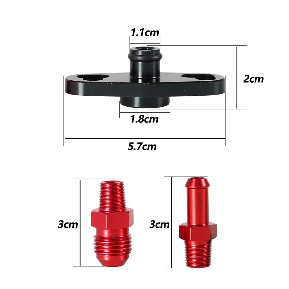 SADE Fuel Rail Pressure Regulator Adapter Kit | Toyota & Nissan Fuel Rail Fitting