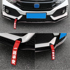 2pcs Universal Car Racing Tow Strap Belt Blue Ribbon Vehicle Bumper Trailer Towing Strap Ropes Auto Car Decoration Belt