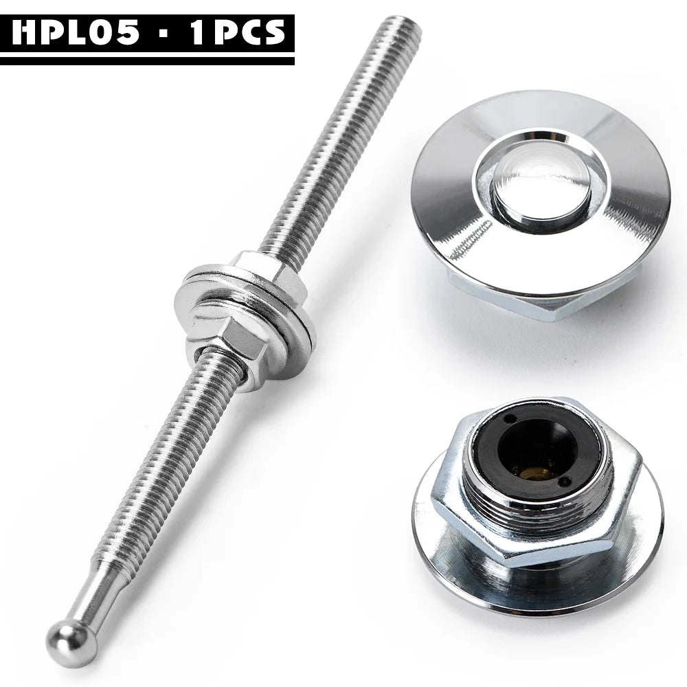 LZONE - 1.25" Universal JDM Style Push Button Billet Hood Pins Lock Clip Kit Car Quick Pins For BMW ec JR-HPL04/05