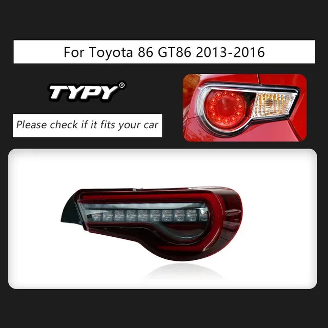 Car For Toyota 86/Subaru BRZ Taillight 2012-2020 Upgrade Modified to New DRL Dynamic Turn Signal LED Taillight Auto Accessories