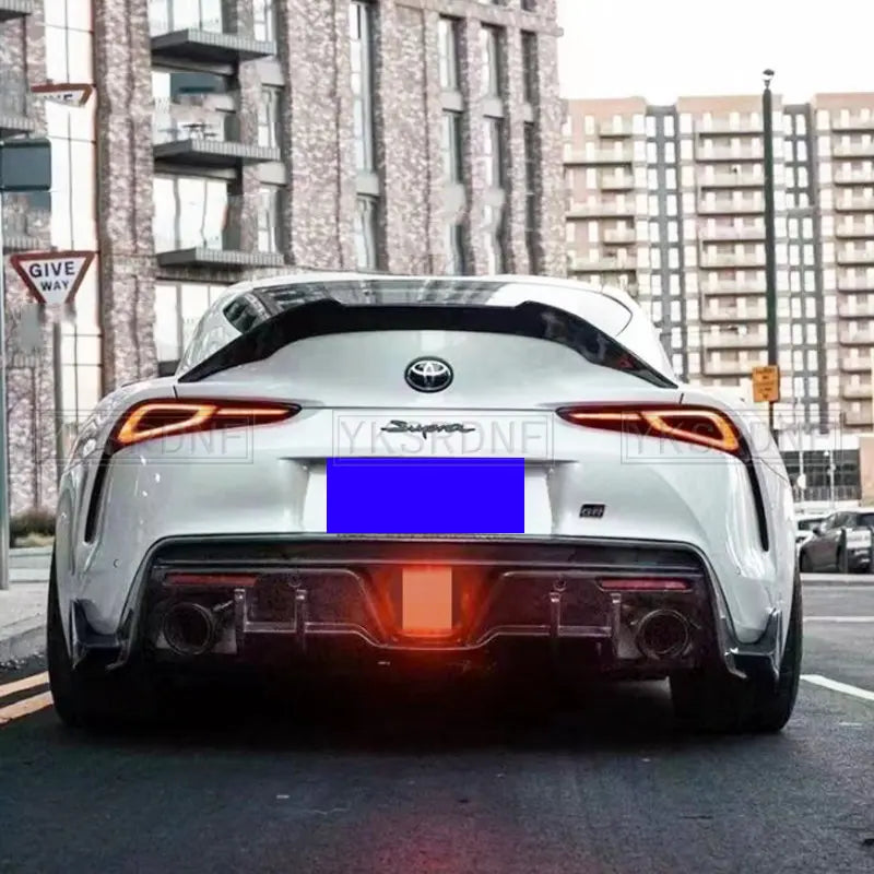 Real Carbon Spoiler for Toyota Supra A90 2019-2022 Year Rear Ducktail Glossy Black Trunk Wing Accessories