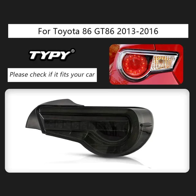Car For Toyota 86/Subaru BRZ Taillight 2012-2020 Upgrade Modified to New DRL Dynamic Turn Signal LED Taillight Auto Accessories