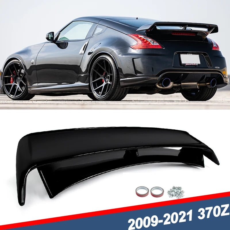 Nismo Style Rear Trunk Spoiler Wing Gloss Black Fits For Nissan 370Z Z34 2009 2010 2011 2012 2013 2014-2021 Rear Roof Spoiler