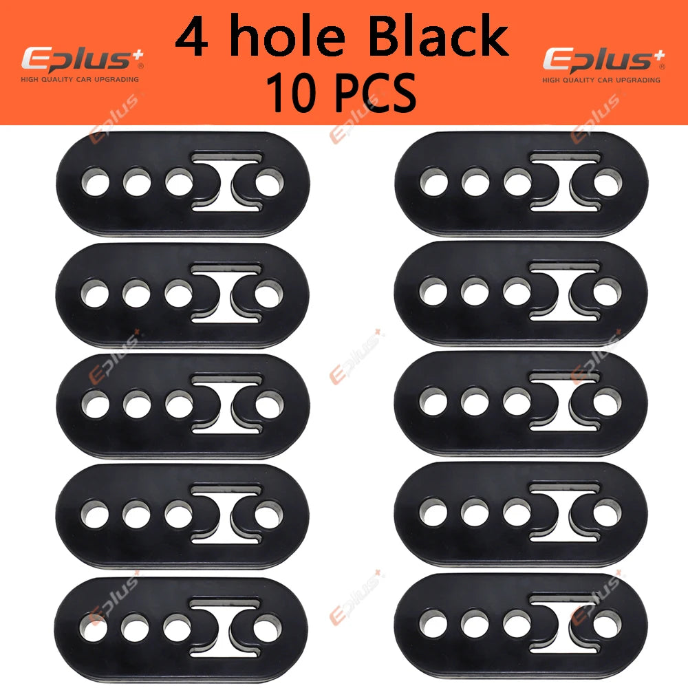 Universal Car Exhaust Pipe Mount Brackets Hanger Insulator Polyurethane Liner Bracket 2 Holes 4 Holes Automotive Accessory