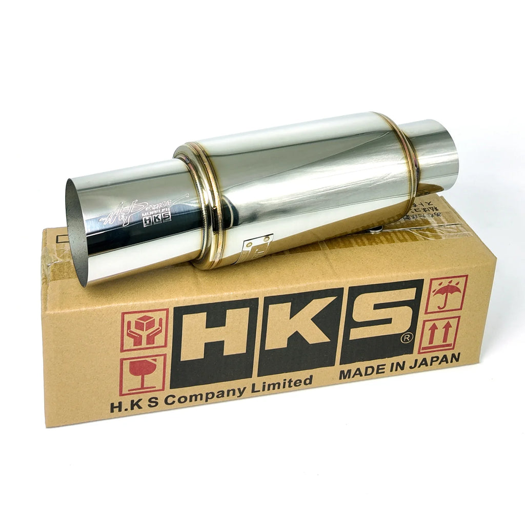 HKS 89mm Performance Exhaust Muffler High Flow Racing Sound Japanese Style Auto Tuning Upgrade change JDM direct-fire cannon