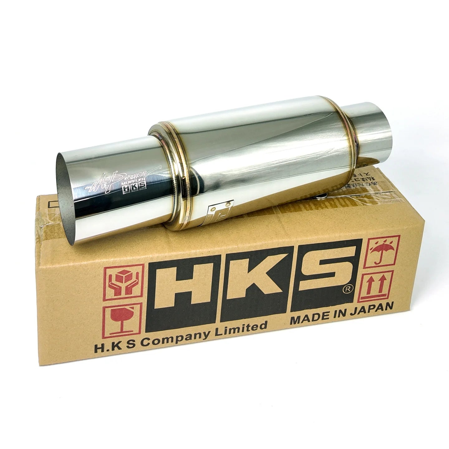 HKS 89mm Performance Exhaust Muffler High Flow Racing Sound Japanese Style Auto Tuning Upgrade change JDM direct-fire cannon