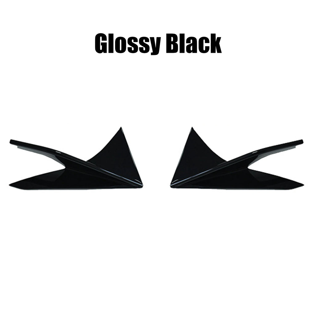 Front Bumper Canards Blade Spoiler Air Vent Planes Body Kit For Toyota Supra A90 A91 2019-2025 Glossy Black Carbon Fiber Look
