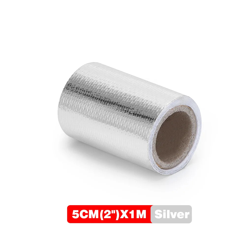 Gold Exhaust Heat Shield Tape | High Temperature Reflective Wrap | Self-Adhesive Thermal Insulation | Multiple Sizes