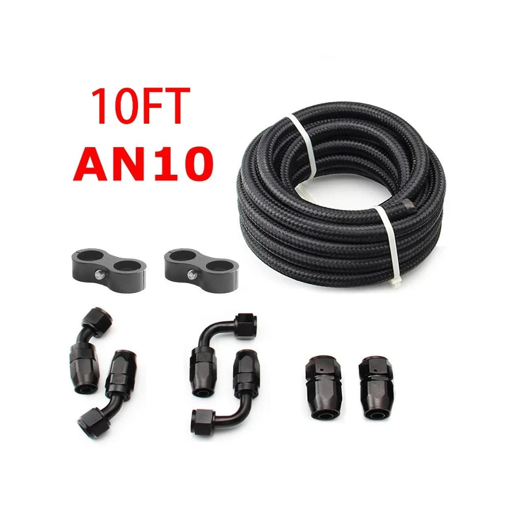 3M CPE Braided Oil & Fuel Hose Kit | AN6 / AN8 / AN10 Swivel Hose End Fittings