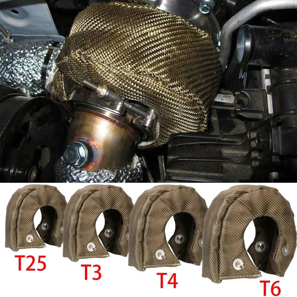 Titanium Turbo Blanket | Turbo Heat Shield Cover | High Temperature Turbocharger Insulation | T2 T25 T28 T3 T4 T6 GT Series