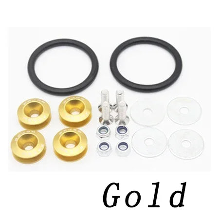 Universal Aluminum JDM Quick Release Fasteners Bumper Fender Washers for Car Trunk Honda Civic Kia Mitsubishi Detachable Screws
