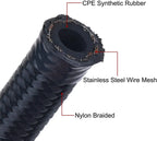 3M CPE Braided Oil & Fuel Hose Kit | AN6 / AN8 / AN10 Swivel Hose End Fittings
