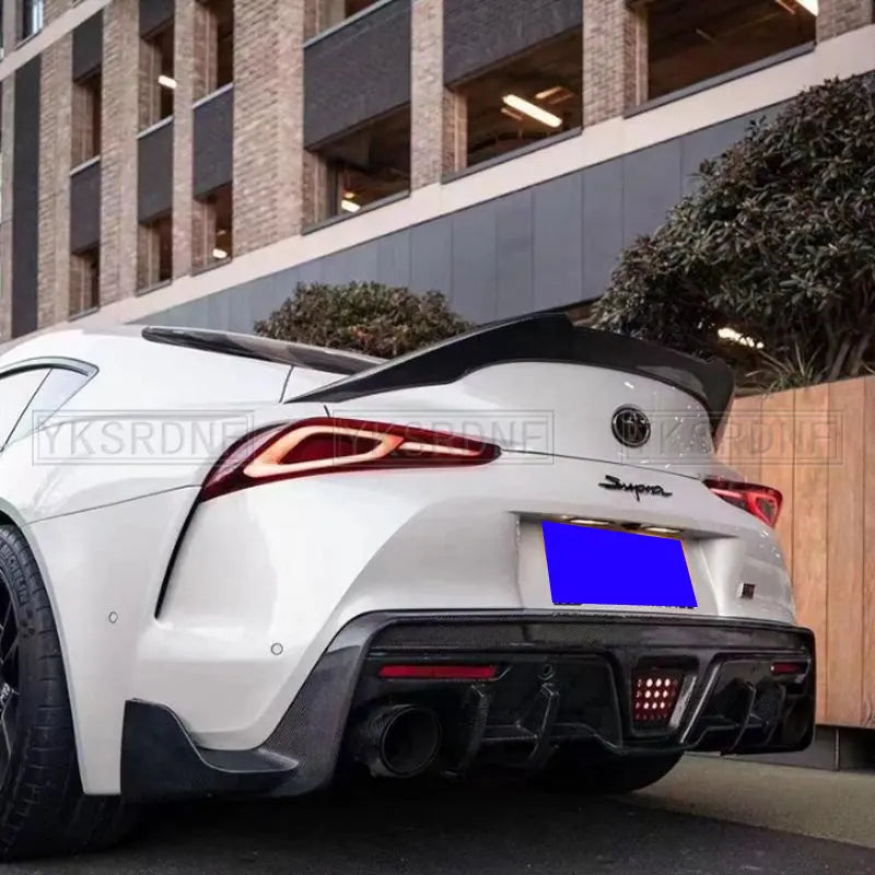 Real Carbon Spoiler for Toyota Supra A90 2019-2022 Year Rear Ducktail Glossy Black Trunk Wing Accessories