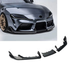 For Toyota Supra A90 A91 MK5 2020-2026 AD Style Front Bumper Spoiler Lip Lower Guard Plate Splitter Diffuser ABS 3PCS/ Set